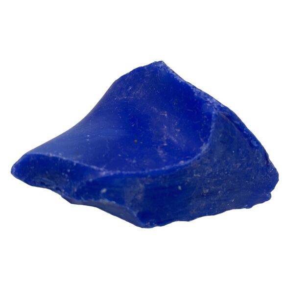 Periwinkle Cobalt Blue Art Glass Cullet Layered Swirl Opaque #5XL197 - Picture 3 of 8